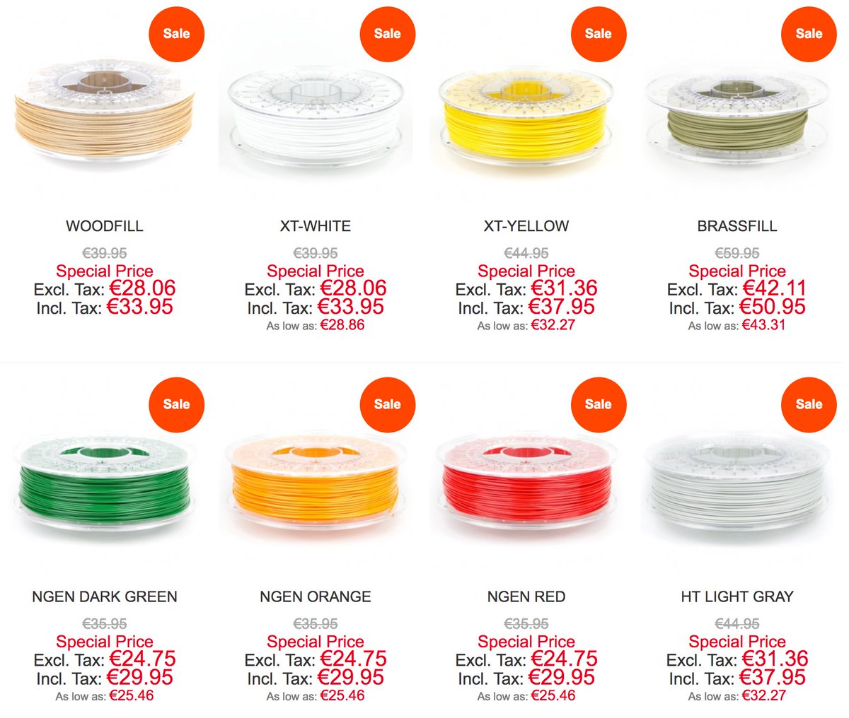 ColorFabb's tweet photo. On #sale this week: #woodFill #brassFill #nGen #colorFabb_HT & #colorFabb_XT. #3dprinting filaments w/ 15% #discount https://t.co/xuvBQJeUKr https://t.co/8CjdDOMxgz