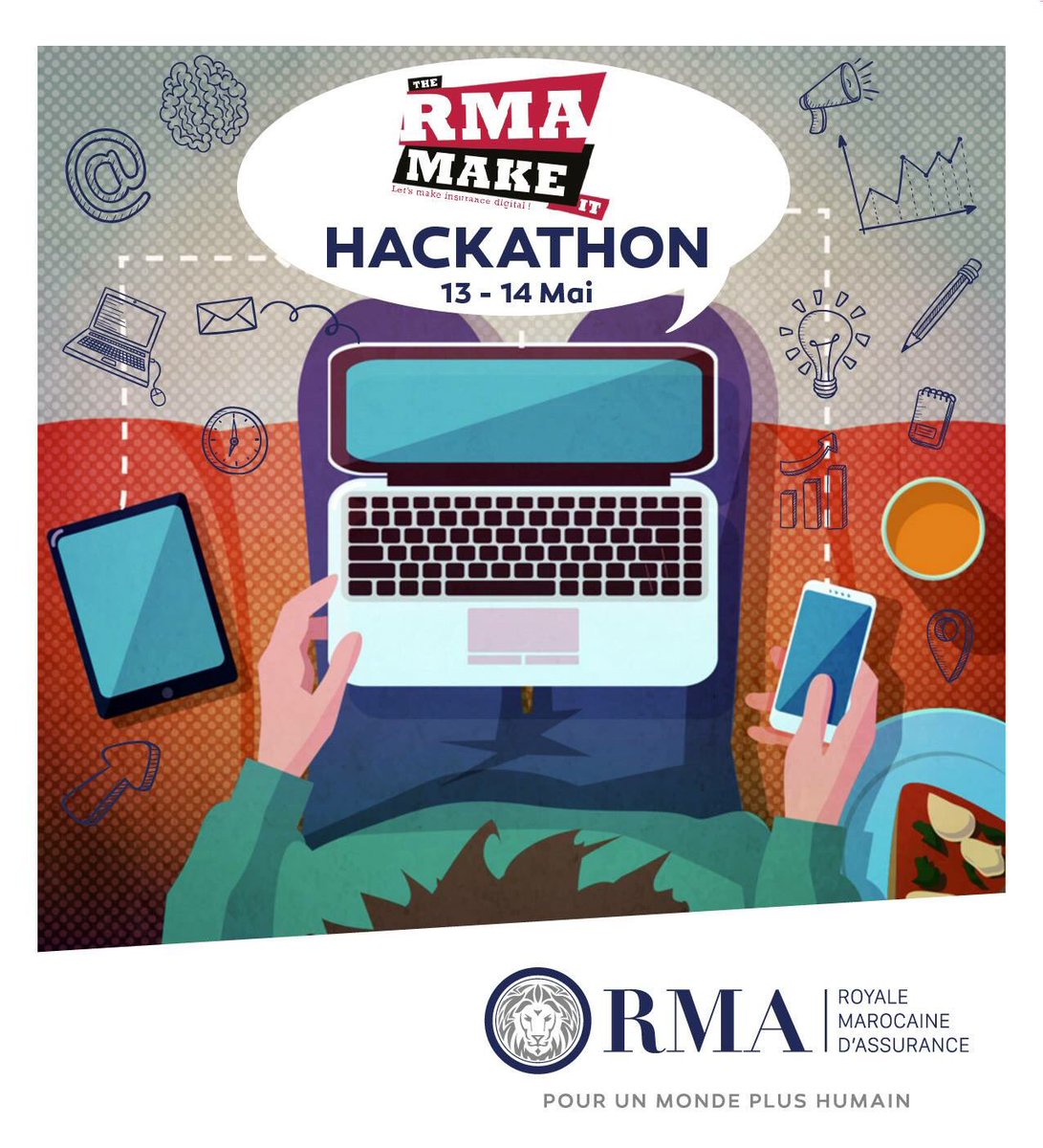 startupyourlife's tweet photo. Ce week end premier #Hackathon #assurance #tech avec RMA a #Casablanca!
Sign up here: https://t.co/vZSqyZON6w https://t.co/IolMCeLNgZ