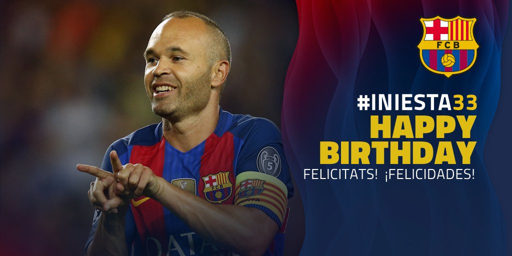 Happy birthday Andres Iniesta 
We love you   