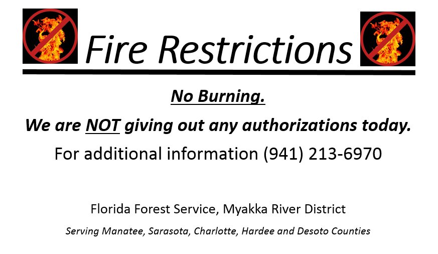 FFS_Myakka's tweet photo. Restrictions for the Myakka River District https://t.co/aILhwds7x6
