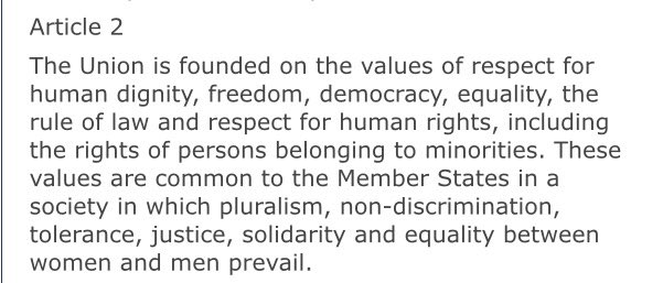 M_Della_Rocca's tweet photo. What is this Union all about? Let me read out Article 2 of the Treaty... https://t.co/uz1hJvQ9Jr by #europainitalia via @c0nvey https://t.co/nWhwGfsJ2z