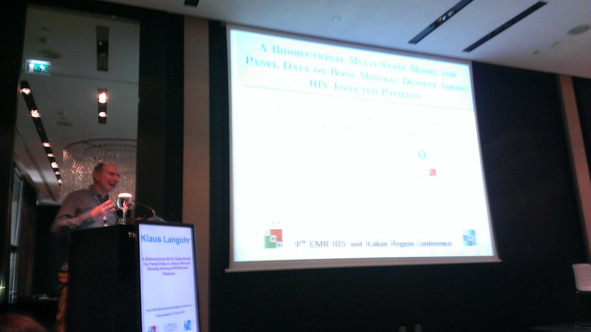 socestadistica's tweet photo. Klaus Langohr parlant com a #invitat a la 9th EMR-IBS and Italian Region Conference: 'Bidirectional multi-state model for panel data' https://t.co/ckmY05hxdy