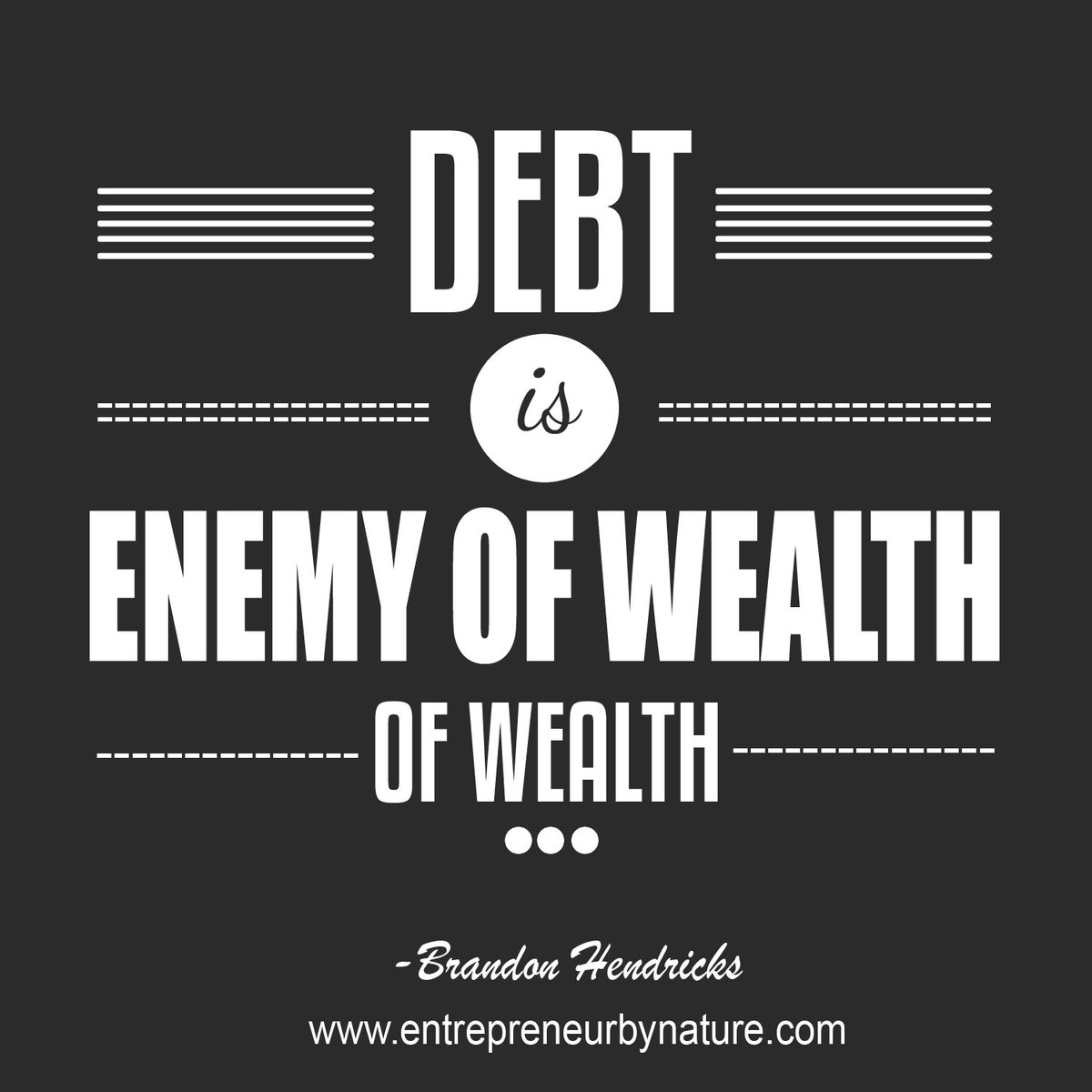 BrandonLincolnH's tweet photo. The first step to becoming wealthy is to exit the prison of debt.
#entrepreneur #bewealthy #2017goals #success #hustle #notodebt #hardwork https://t.co/uWac77Uj9m