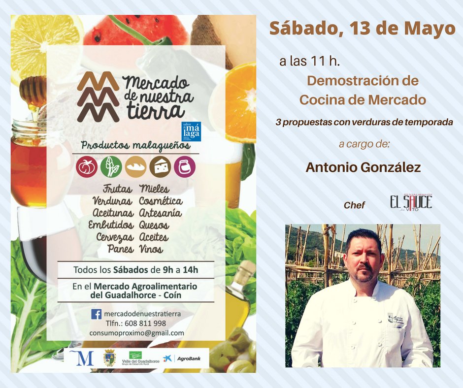 Redagua_'s tweet photo. El chef del Sauce de Vito viene a la Cocina del Mercado #SaborAMalaga para mostrar recetas de temporada! https://t.co/NcFC4jxYHe