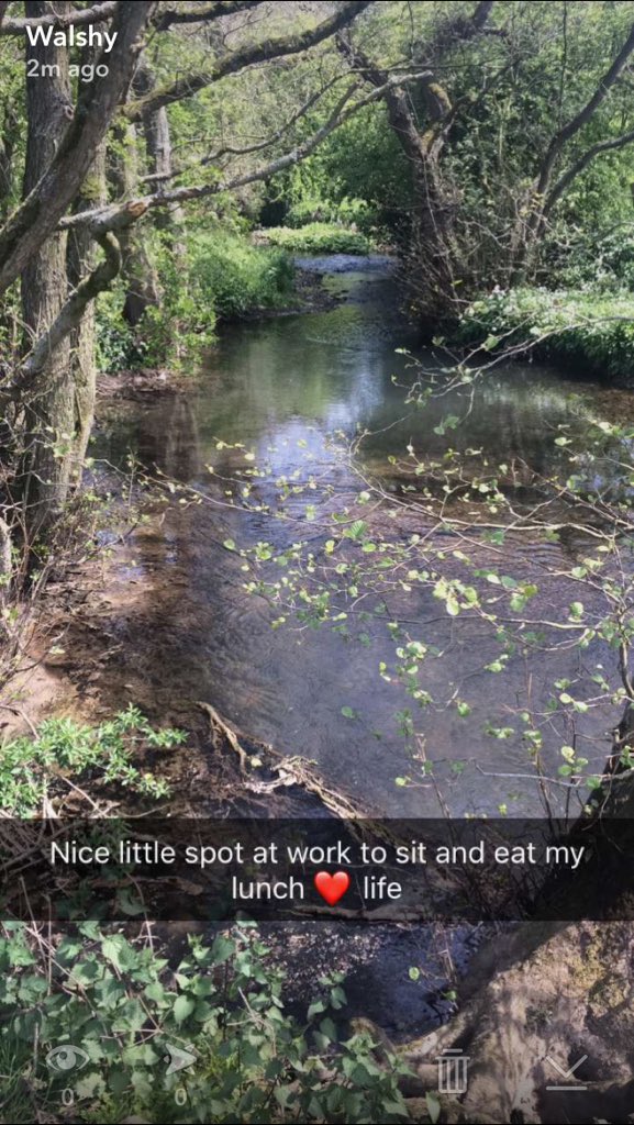 Walshy7650's tweet photo. Nice little place at work to sit and eat lunch #lovelife #summer #countryside #beautifulday #stream #ashbourne https://t.co/OOGdqvkdKg