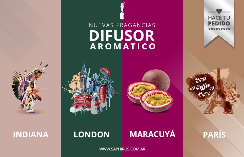 Nuevas Fragancias, Indiana, London, Maracuyá, París!!!
Disponibles en Difusores Aromáticos
Realiza hoy tu pedido!
saphirus.com.ar/difusores-arom…