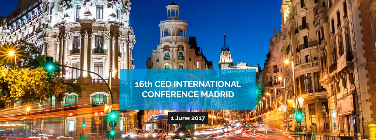 CED_Europe's tweet photo. The CED International Conference in Madrid is approaching (1 June)! Have you confirmed your attendance yet? https://t.co/AnRrUawKpg https://t.co/d7IppmaMYu