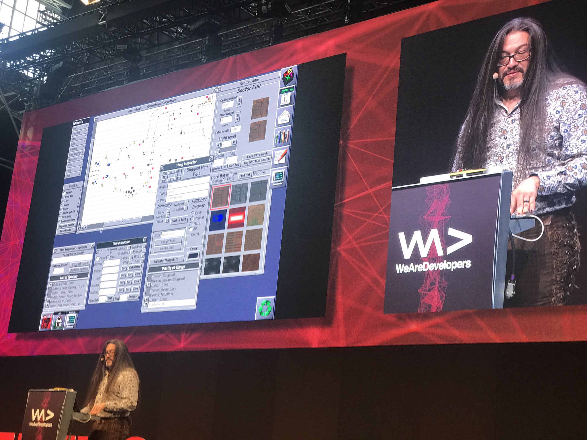 Peter Steinberger on X: Doom was created on NeXT machines. 1993. While  others used MS-DOS. Tools matter! @romero on stage at #WeAreDevs   / X