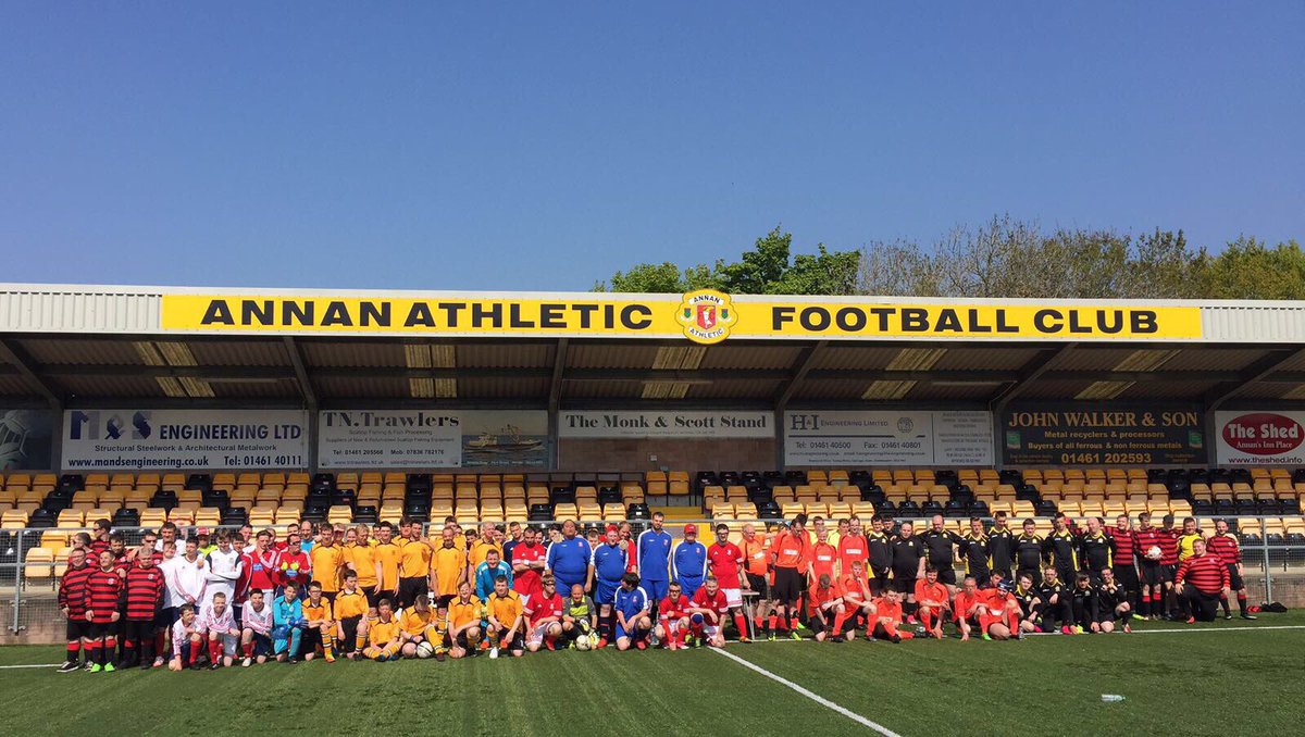 The A&amp;E Disability Football festival is taking place today <a href="/AnnanAthleticFC/">Annan Athletic FC</a> with 14 teams from across Scotland part of the fun tournament