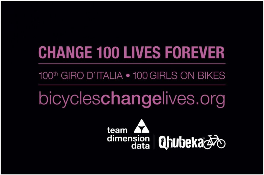 "Investing in girls makes an impact that transcends generations and borders." MercyCorps.What <a href="/TeamDiData/">Nguyen</a>'s #Giro100Bikes campaign is about.
