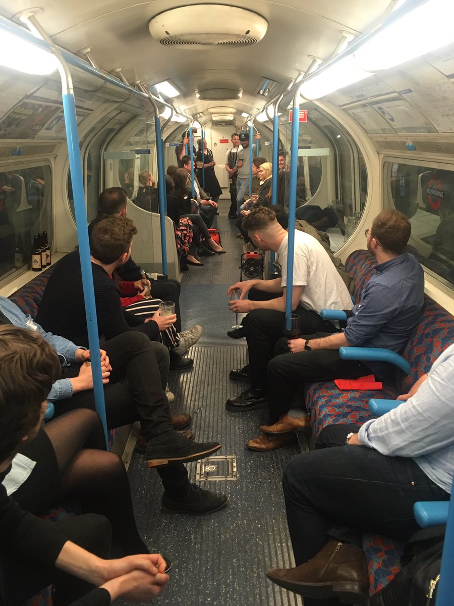 ClaudFeverTree's tweet image. No ordinary tube carriage.. @BasementGalley thanks for having us! Food &amp;amp; drinks were incredible! #tube #supperclub #london #food #drink