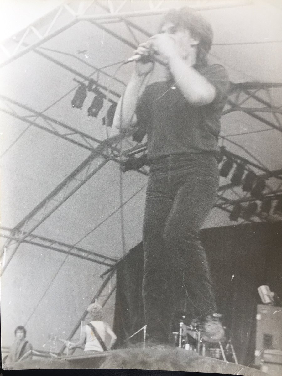 Unseen photographs of Phil Lynott and Bono at Slane, when U2 were 2nd on the bill to Thin Lizzy. Unseen cos I took them &amp; kept them til now!