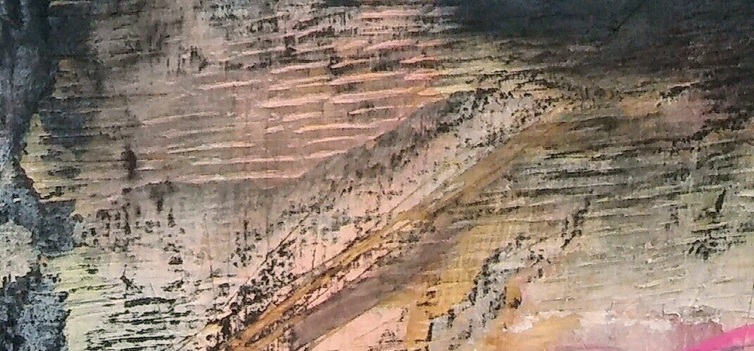 claudine_sc's tweet image. Texture &amp;amp; mood, through paint and varnish. Another part of 'Standing Room Only.'  #Painting #New #Artist #Montreal375 #Montreal