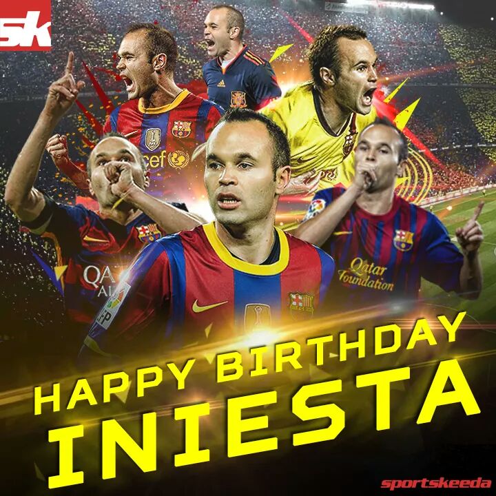 Happy 33rd birthday Don Andres Iniesta. 