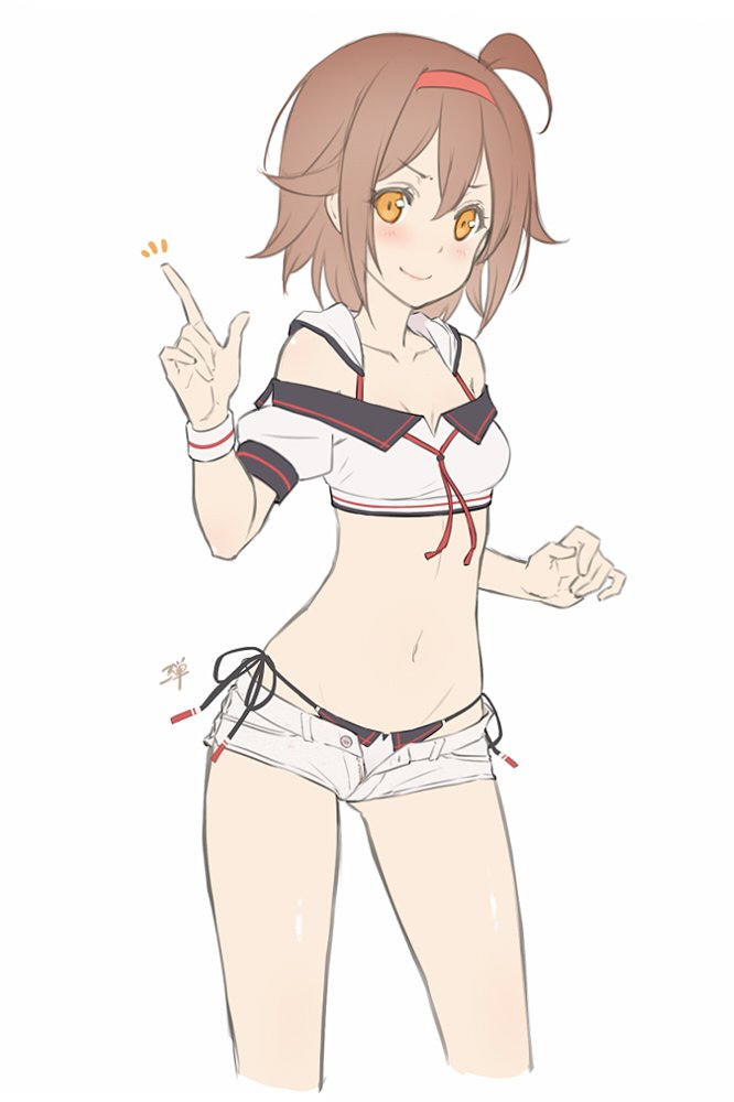 Anime belly button poke