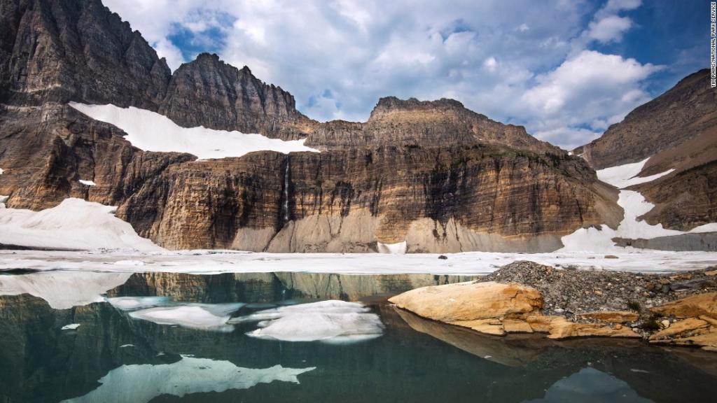 CNN's tweet photo. Glacier National Park's 37 glaciers are shrinking fast and could be gone "before the end of the century" https://t.co/QktxBqIbvH https://t.co/ftH0QRToo6
