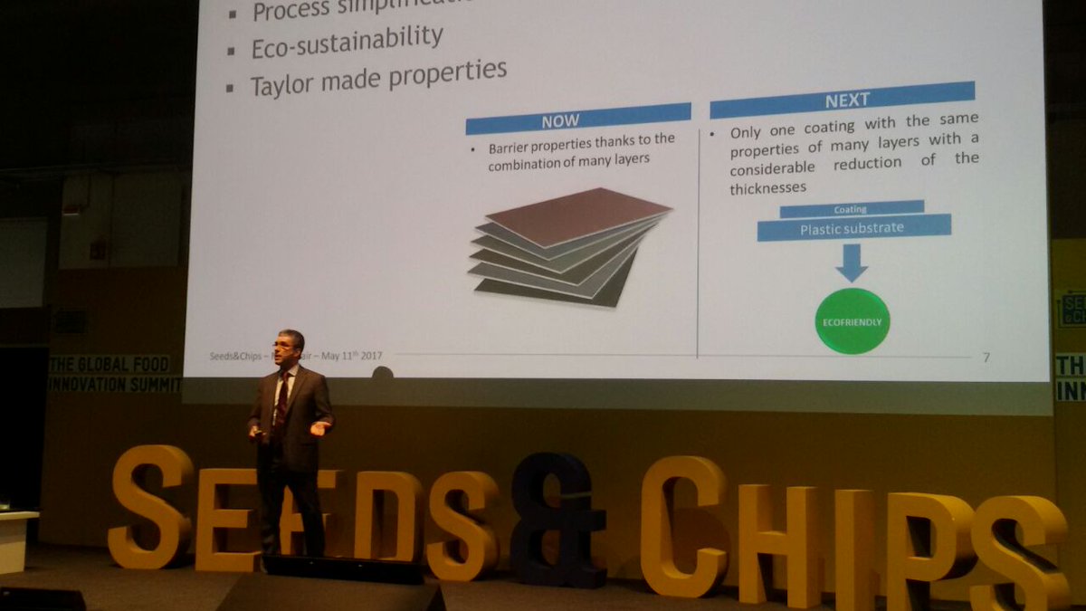 ClosetoMedia's tweet photo. #StefanoTominetti AD @Metalvuoto_Saes (#SAESGroup) sta parlando ora a @SEEDSandCHIPS su tema #packaging intelligente. #SaC17 #SeedsandChips https://t.co/ZCz2qNg9pe