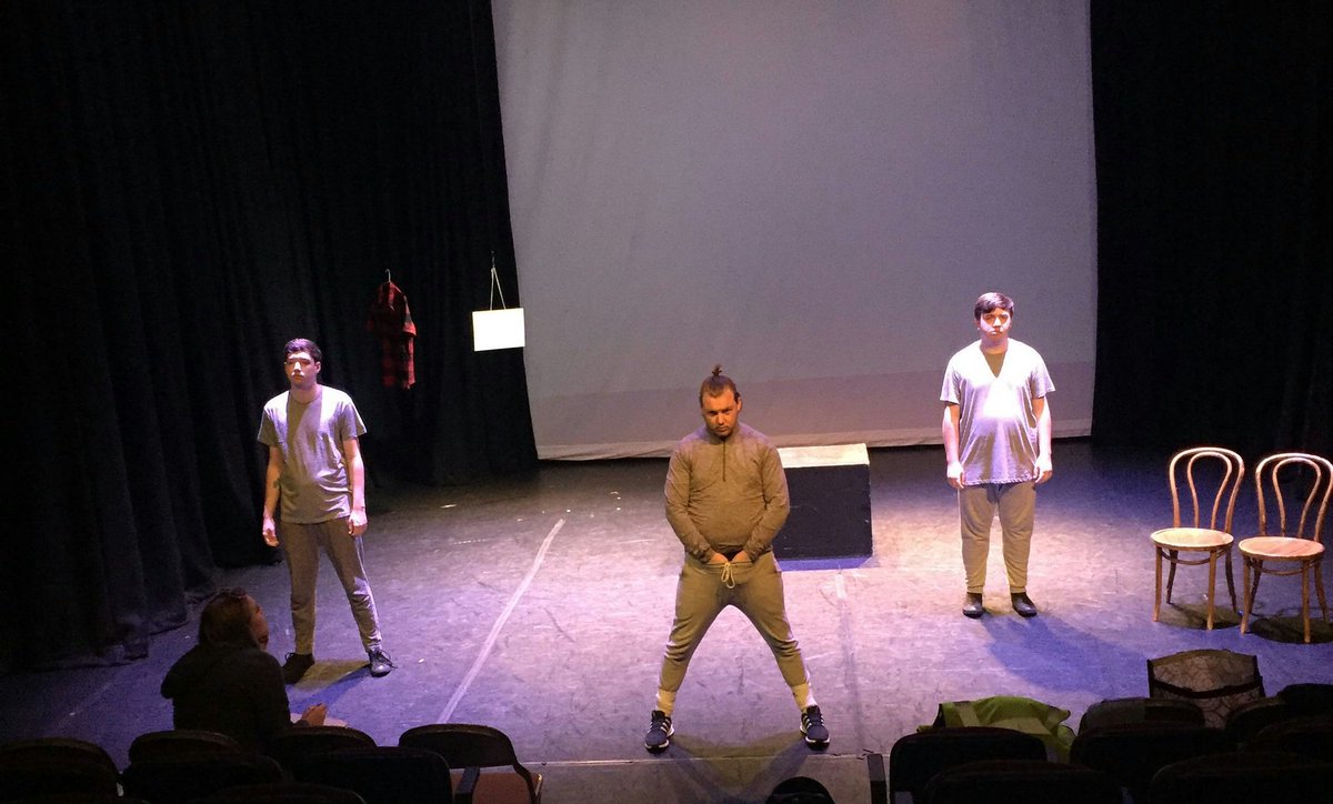 C3UDrama's tweet photo. Third night of #finalyear performances. Delta Phase by a #Polish playwright Radosław Paczocha staged by #TearAway company! https://t.co/jutAggDleQ