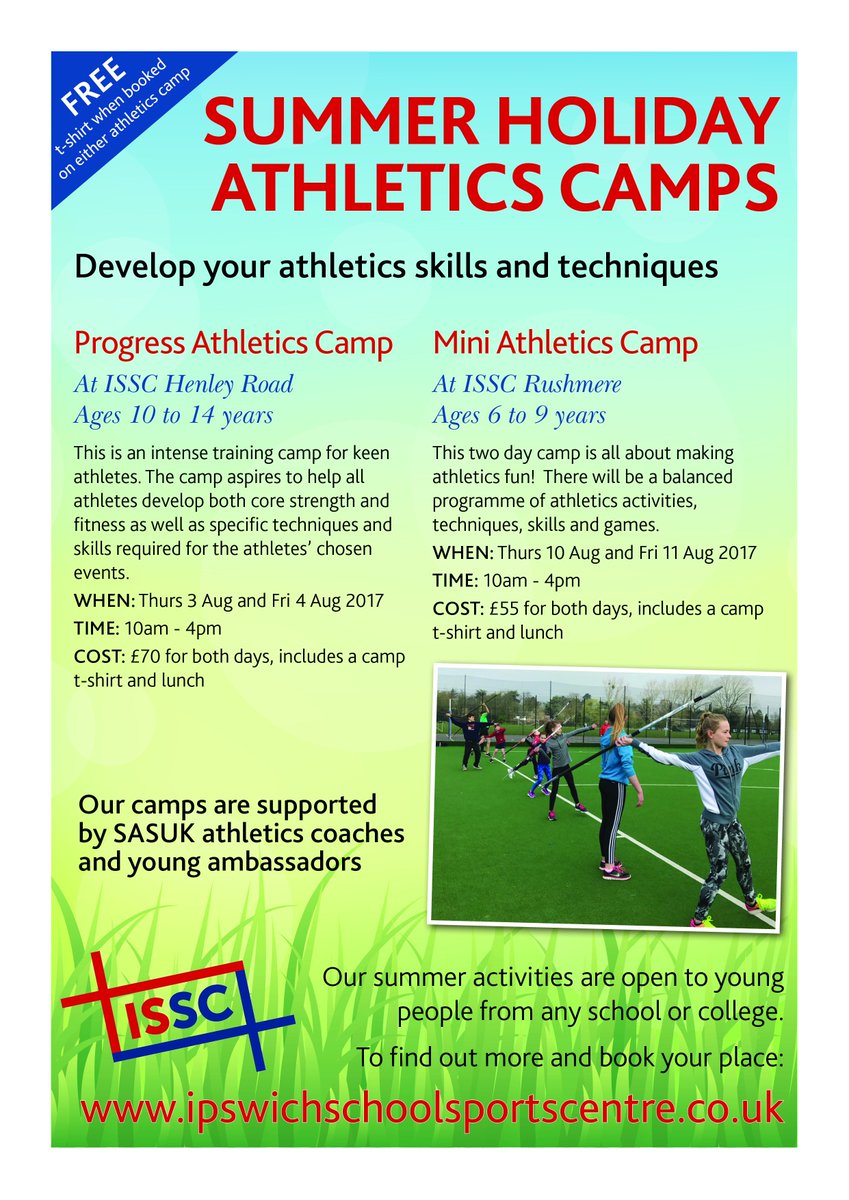 ISSCentre's tweet photo. You can now book your child on to #ISSC #Summer #Athletics Camp visit our website https://t.co/OJuQE2Lmhu #sprintfaster #jumphigher https://t.co/LFBjJ6VAkb