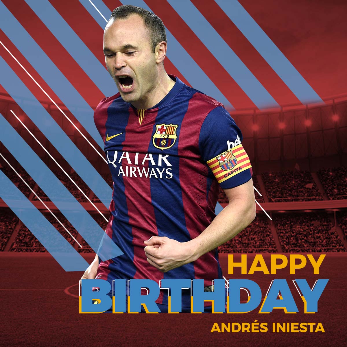 Happy Birthday Andres iniesta.    