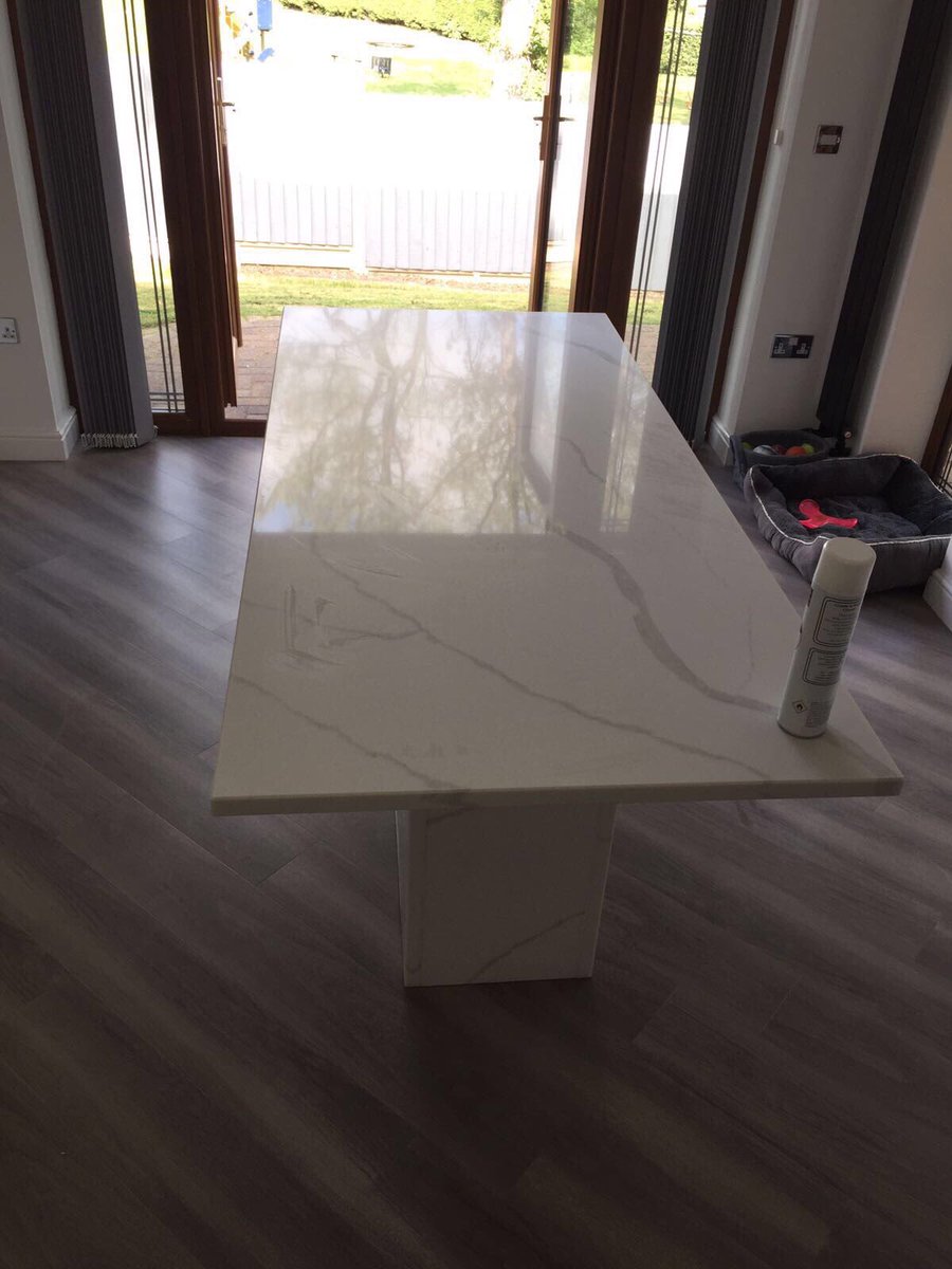 Goforgranite On Twitter A Bespoke Dining Table Stunning 30mm Statuario Venato A Very Happy Customer Indeed Silkstone Thomasgroup Quartz Bespoke Https T Co Iffaamwhto