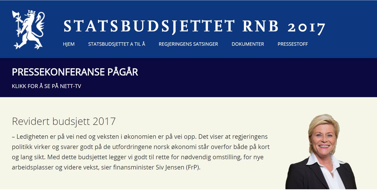 Vil du vite mer om #revidert? På statsbudsjettet.no/Revidert-budsj… finner du alle dokumentene, pressemeldinger, faktaark og mye mer.