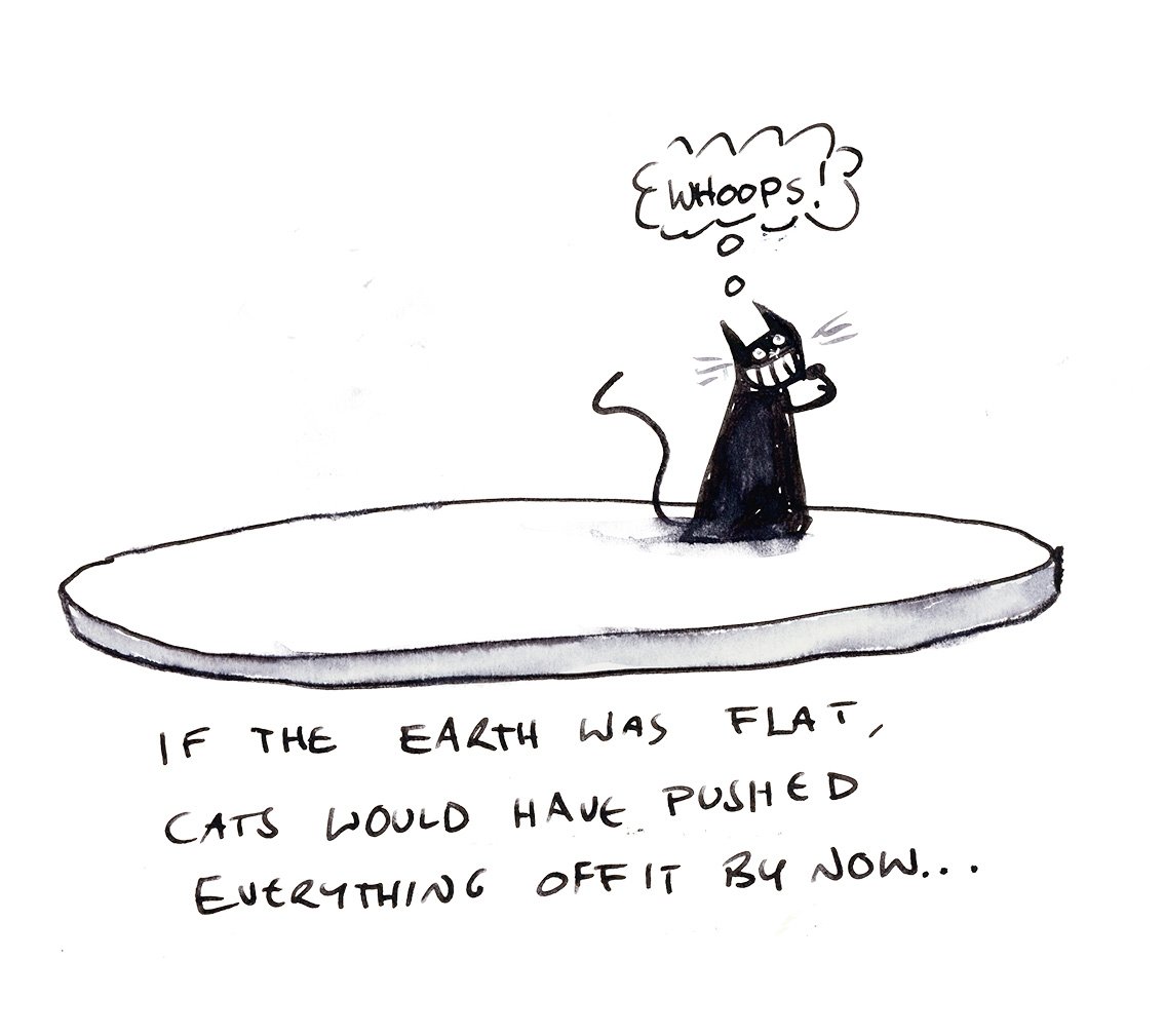 If The Earth Was Flat Cats Would Have Pushed Everything Off If The Earth Was Flat Cats Would Have Pushed Everything Off
