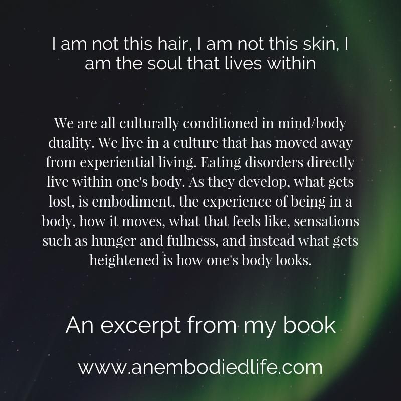 #eatingdisorders #mind/body #embodiment #myupcomingbook #body #soul