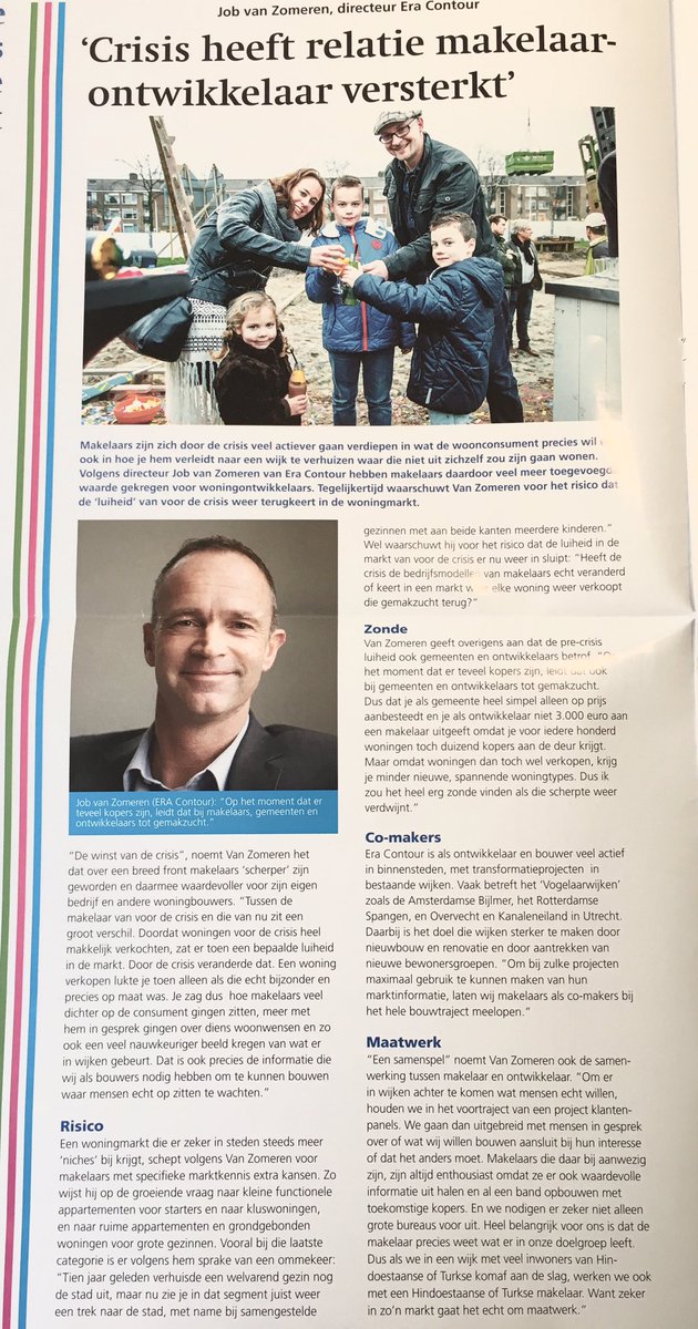 Leuk interview met directeur <a href="/ERAContour/">ERA Contour | TBI</a> in <a href="/nvmog/">NVM</a> Magazine over de verbeterde relatie tussen makelaar en ontwikkelaar.