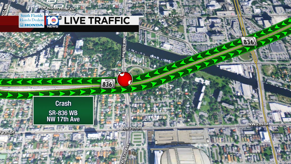 Crash on SR-836 WB at NW 17th Ave #traffic https://t.co/5hku8eTXFu