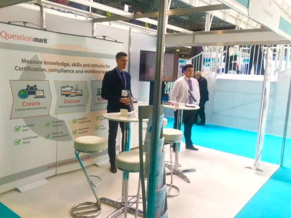 Questionmark's tweet photo. Day 2 @ #CIPDLDshow! If you didnt get a copy of yesterdays slides 'Measuring learning in a #highlyregulated world' swing by stand 838 today! https://t.co/Z5xJcMdRPc