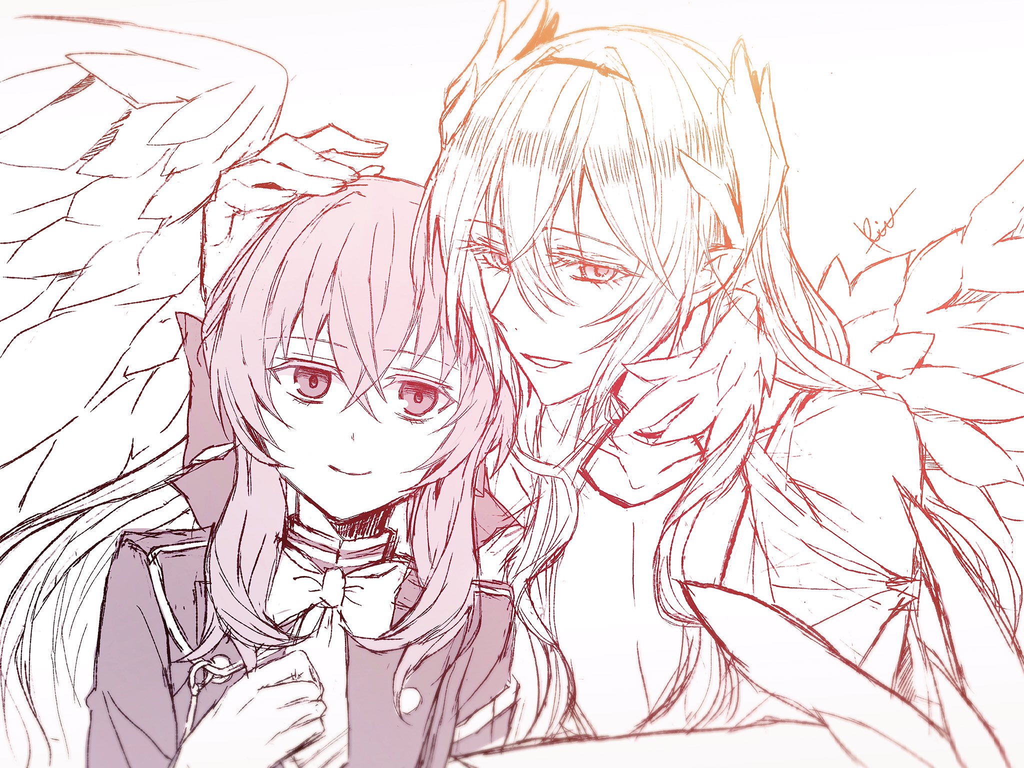 りつ Twitter પર 終わりのセラフ本誌ネタバレ注意 感想絵 衝撃すぎて息するの忘れたよね 続きはやく T Co V1k3beqmkx Twitter