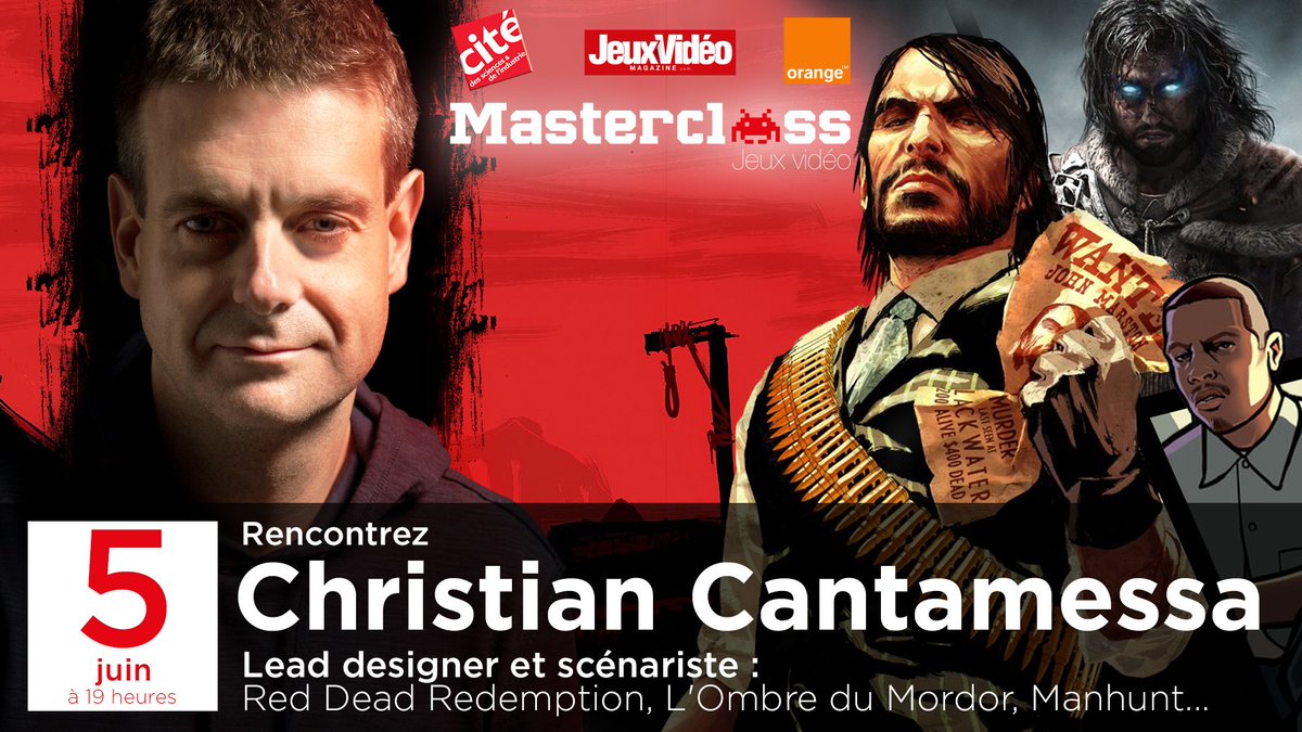 Jeux_Video_Mag's tweet image. Masterclass Christian Cantamessa : inscrivez-vous dès maintenant sur masterclass.jeuxvideomagazine.com Découvrez les secrets de Red Dead Redemption !