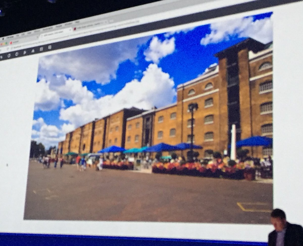 Digit_Alex's tweet image. Meghan Falter explaining that the sky is not the limit at #AdobeSummit #SkyReplace