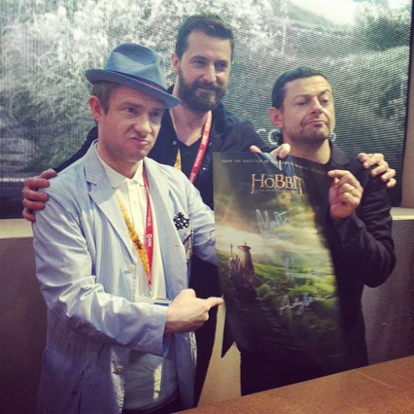 #TheHobbit #TheHobbitCast #MartinFreeman <a href="/RCArmitage/">Richard Armitage</a> <a href="/andyserkis/">Andy Serkis</a>