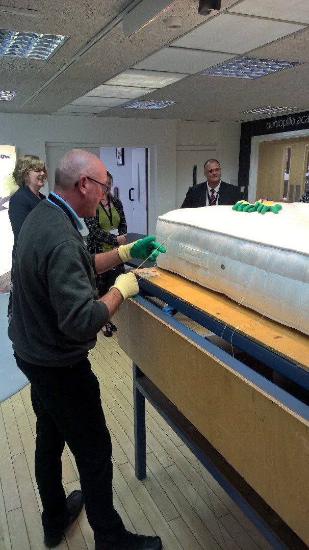ashburyfurn's tweet photo. #ashford #bedexperts two more of our customer service team training @Relyonbeds. Customers like experience. Mattress making skills winners https://t.co/10oZmUoSHB