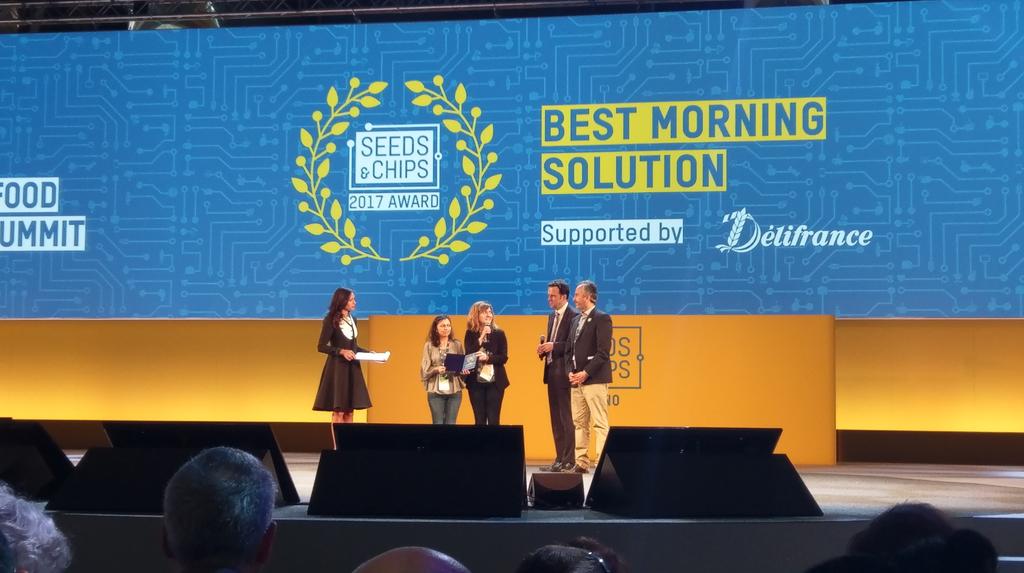 SEEDSandCHIPS's tweet photo. The Winner of Best Morning Solutions Award is: @RISEproductsco ! Congrats!
#SaC17 Awards
@DelifranceIT https://t.co/QeYLOAQXht