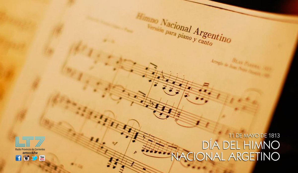 LT7Noticias's tweet photo. 11 de Mayo de 1813 - Día del Himno Nacional Argentino ¡O Juremos con Gloria Morir! https://t.co/gk3a0lQhwx