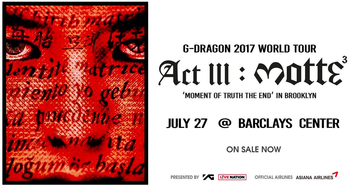 ThLoveme's tweet photo. On Sale Now: @IBGDRGN Act III, M.O.T.T.E World Tour at @barclayscenter July 27th. https://t.co/xKgNJ5LE5D by #IBGDRGN via @c0nvey https://t.co/y0mA9hACI7