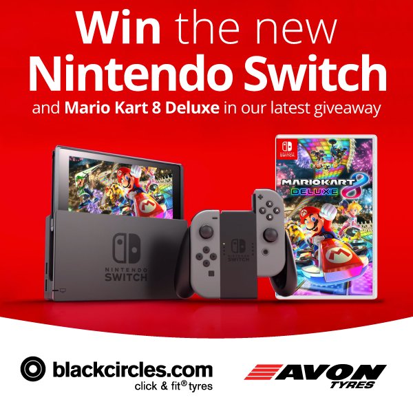 Blackcircles.com (@blackcircles) on Twitter photo 🎮#WIN a NINTENDO SWITCH & MARIO KART🎮RT&F <a href="/blackcircles/">Blackcircles.com</a> & <a href="/AvonTyres/">Avon Tyres</a> for a chance! More ways @ goo.gl/Y1OgBv
#Giveaway ends 2/7/17 🎮#WIN a NINTENDO SWITCH & MARIO KART🎮RT&F <a href="/blackcircles/">Blackcircles.com</a> & <a href="/AvonTyres/">Avon Tyres</a> for a chance! More ways @ goo.gl/Y1OgBv
#Giveaway ends 2/7/17