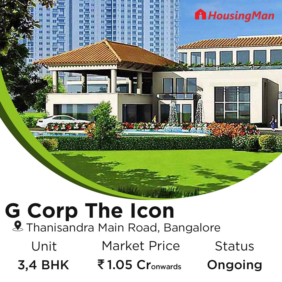 #HousingMan presents #LuxuryProperty #GCorpTheIcon located on #ThanisandraMainRoad #Bangalore Book now
housingman.com/projects/g-cor…