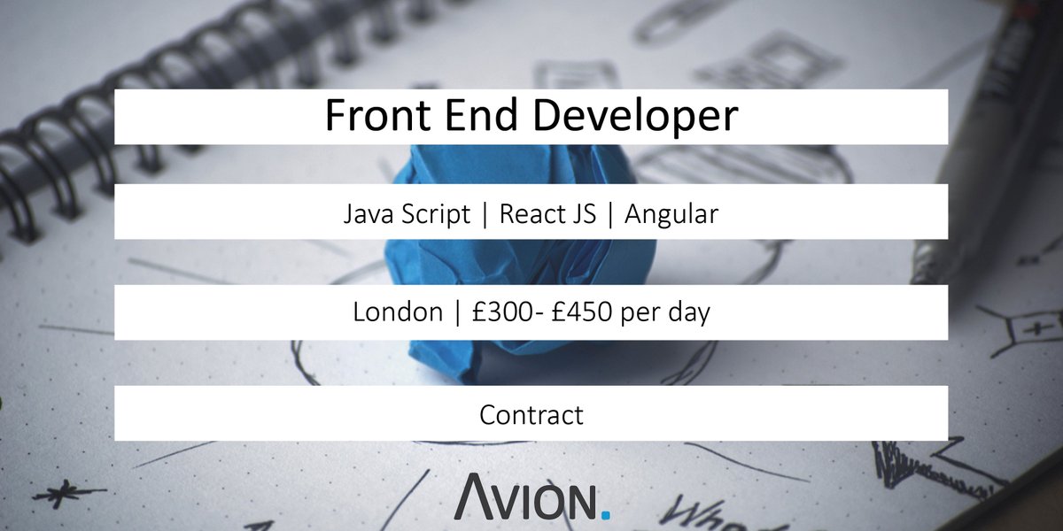 WeAreAvion's tweet image. Are you a #Frontend developer specialising in #ReactJS and #Angularframeworks? Apply via: bit.ly/2pKsr9x