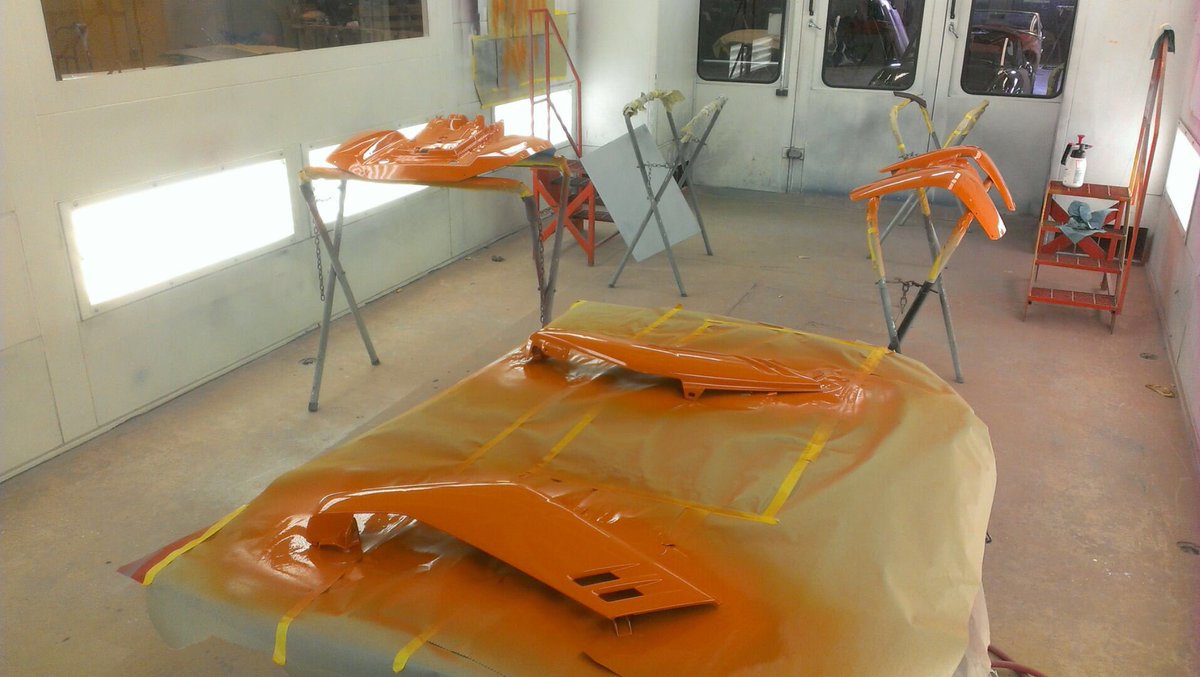 JelCollision's tweet photo. In collaboration with Auto Mechanics to get the four wheeler looking nice! #SATA #GMTangierOrange https://t.co/pIulApT4FV
