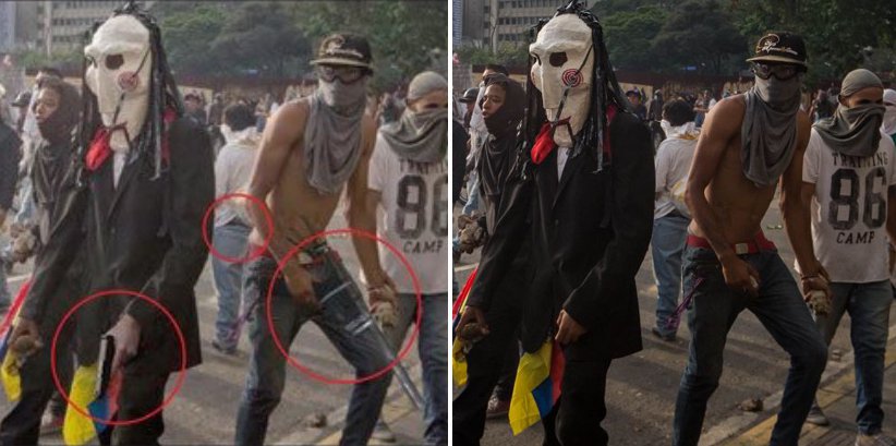 la_patilla's tweet photo. BAJEZA: Gobierno bolivariano en Toronto, Canadá, publica foto manipulada con opositores “armados” https://t.co/Dda5Kte5N9 https://t.co/V4diIxDfOV