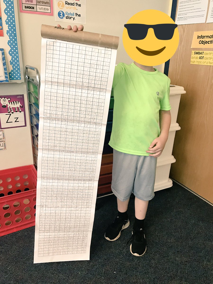 lizziechalpan's tweet photo. This kinder's number scroll is as tall as he is! #endofyearprojects #kindergartenrocks @SPARKELementary @TerryHarness https://t.co/vzi4n5OOVN