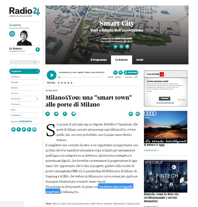 ClosetoMedia's tweet photo. #Milano4YOU: una "smart town" alle porte di Milano. Ascolta l'Arch. Marco Sagnelli a @Radio24_news con @smart_melis 📻https://t.co/auLLIthmvH https://t.co/qBeIJzz0uX