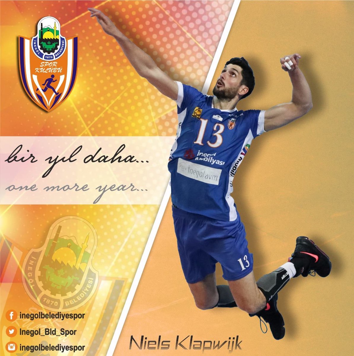 I'm happy to announce that I will play another season for @inegol_bld_spor #voleybol #turkey #inegol #volleyball