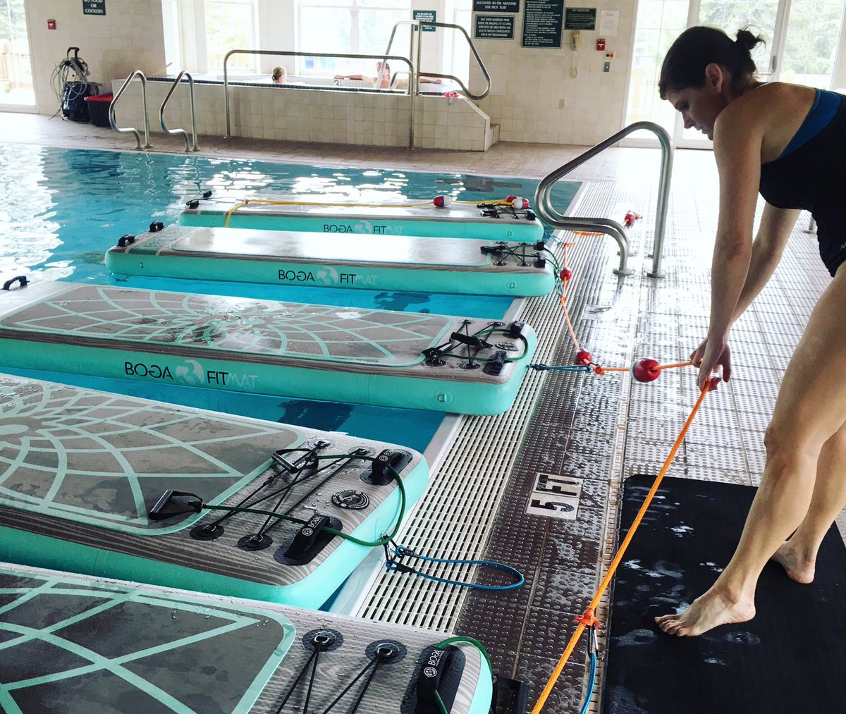 WoodlochSSC's tweet photo. #BOGAFITMAT ready! Morning classes in full swing! @bogafithsv #fitness #poconos https://t.co/zksdCLL5Rz