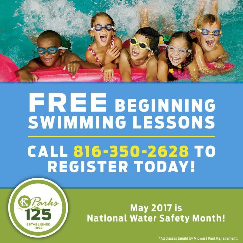 KCMOParks's tweet photo. #KCParks to offer #FreeSwimLessons this summer at indoor and outdoor pools. Details at https://t.co/NWrVf22DNP #nationalwatersafetymonth https://t.co/v0byVEPhKO