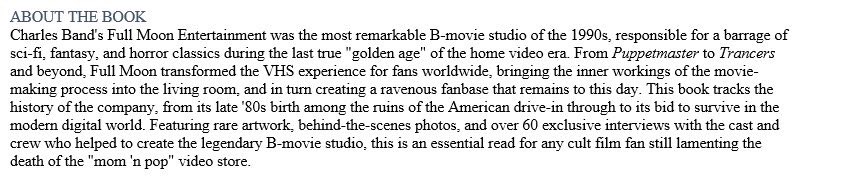 UK fans! The <a href="/fullmoonhorror/">Full Moon Features</a> book DW &amp; I contributed to is now up for pre-order @ Amazon UK: amzn.to/2r4Ejks